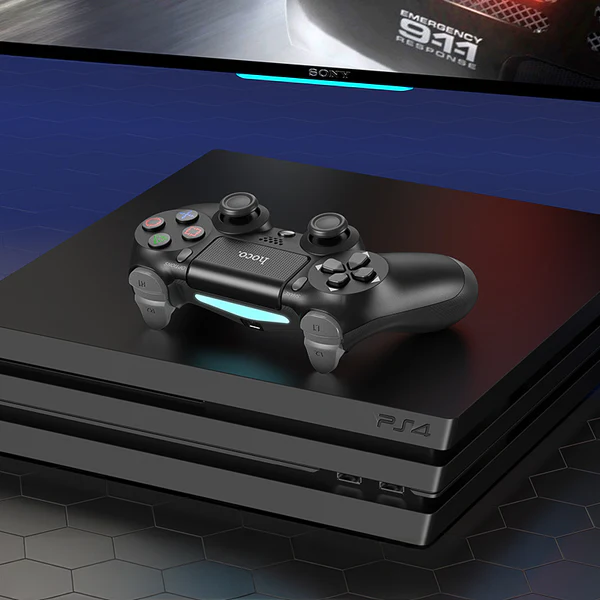 HOCO DGM01 Multifunctional PS4 Wireless Gamepad Black Color