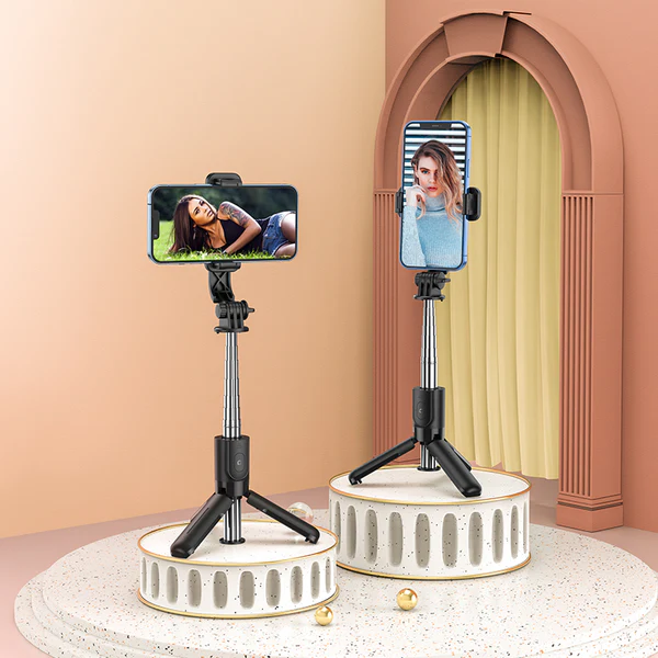 Hoco K17 Figure Mini Live Broadcast Phone Holder Tripod Black Color