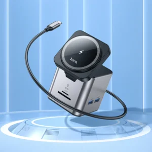 Hoco HB49 Effortless 9-in-1 Wireless Fast Charging Desktop Station Metal Gray Color