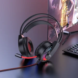 Hoco  W105 Gaming Headset Stereo High Power Bass (Black, Red Color)