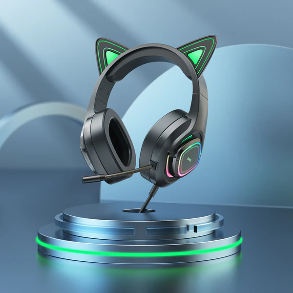 Hoco W107 Luminous Cute Cat Ears Gaming Headphones