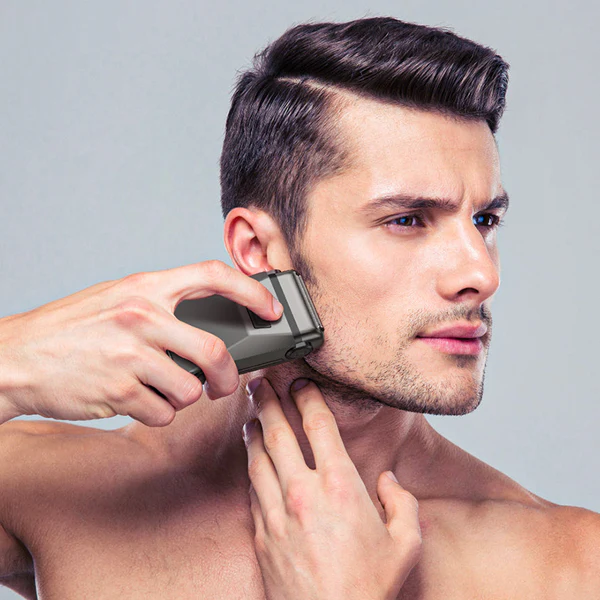 Hoco HP31 Zinc Alloy Waterproof Double-Razor Travel Shaver (Silver Metal Gray Color)