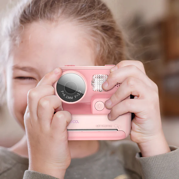 Hoco DV200 Dual Lens Children Printing Camera (Pink Orange Color)