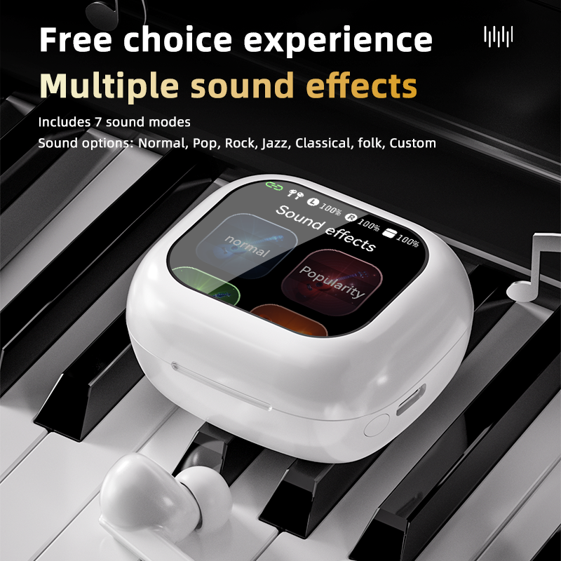 WT-7 TWS Wireless Earbuds | HiFi In-Ear Headphones with LCD Display Touch Control