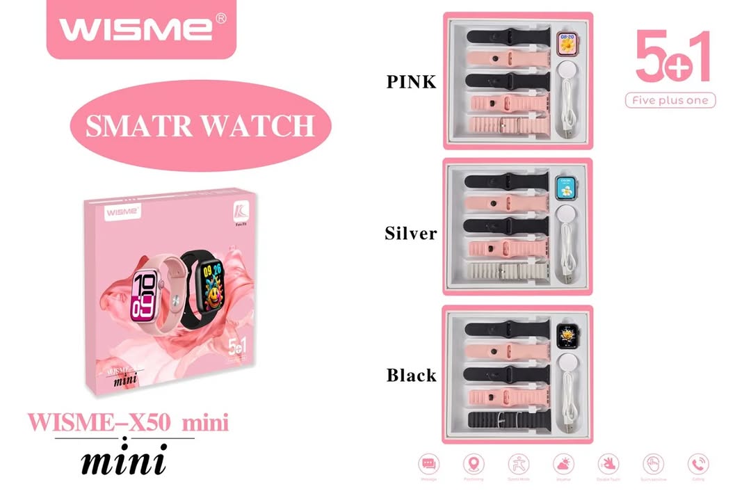 WISME X50 Mini Smartwatch Compact Multi-Function Fitness Tracker with Bluetooth Calling Health Monitoring