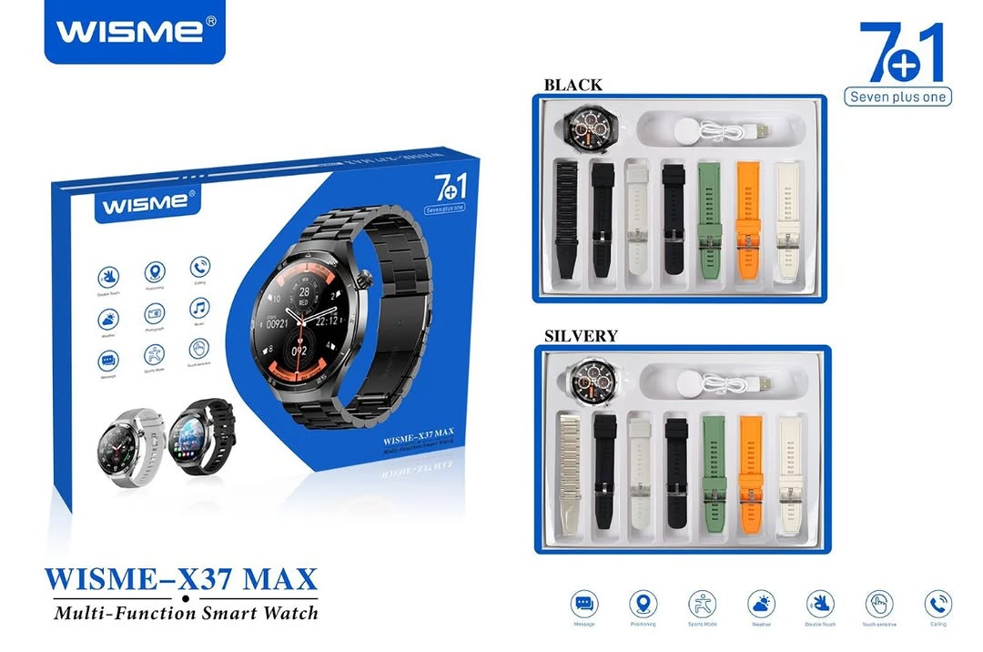WISME X37 Max Smartwatch Multi-Function Fitness Tracker with Bluetooth Calling Sports Modes Health Monitoring