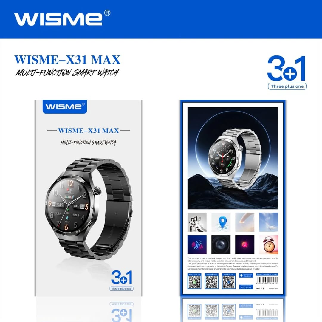 WISME X31 Max Smartwatch Multi-Function Bluetooth Calling Watch with Sports Health Tracking