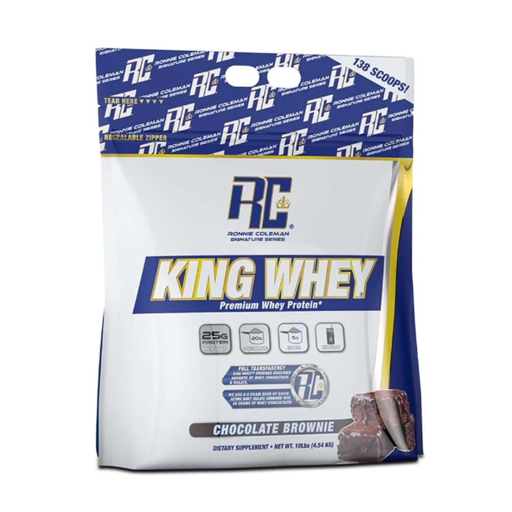 Ronnie Coleman King Whey Protein Chocolate Brownie | 20 LB | Great Tasting Easy-Mix Formula