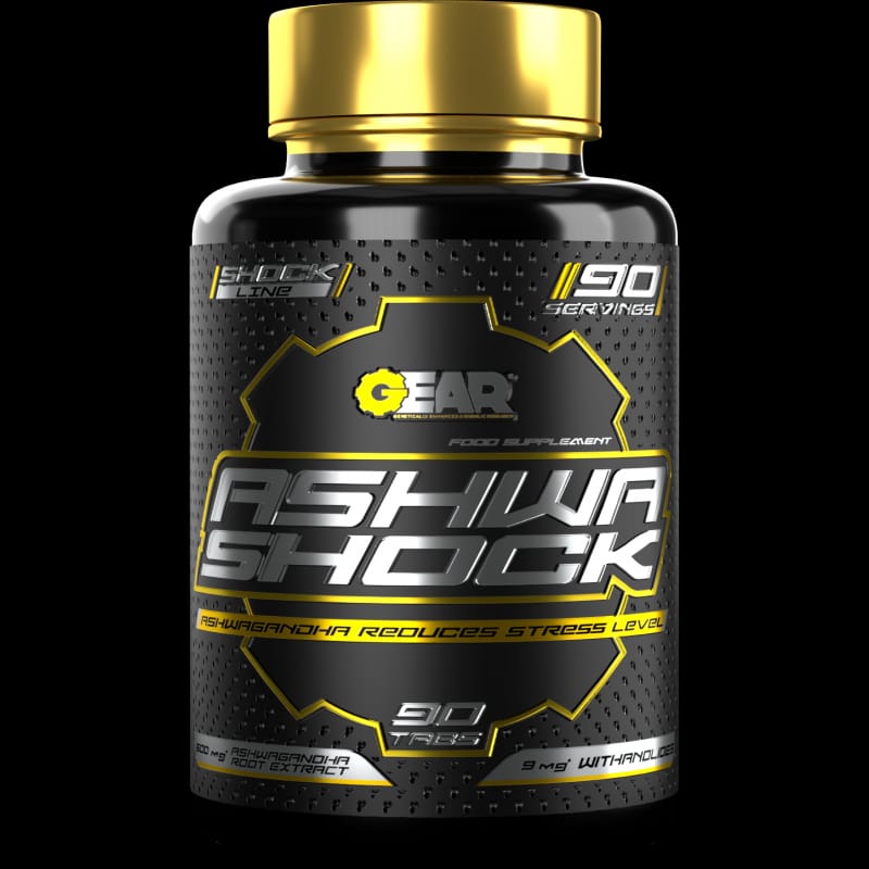 Ashwa Shock 90 Tablets Ashwagandha Supplement for Stress Relief Strength Vitality