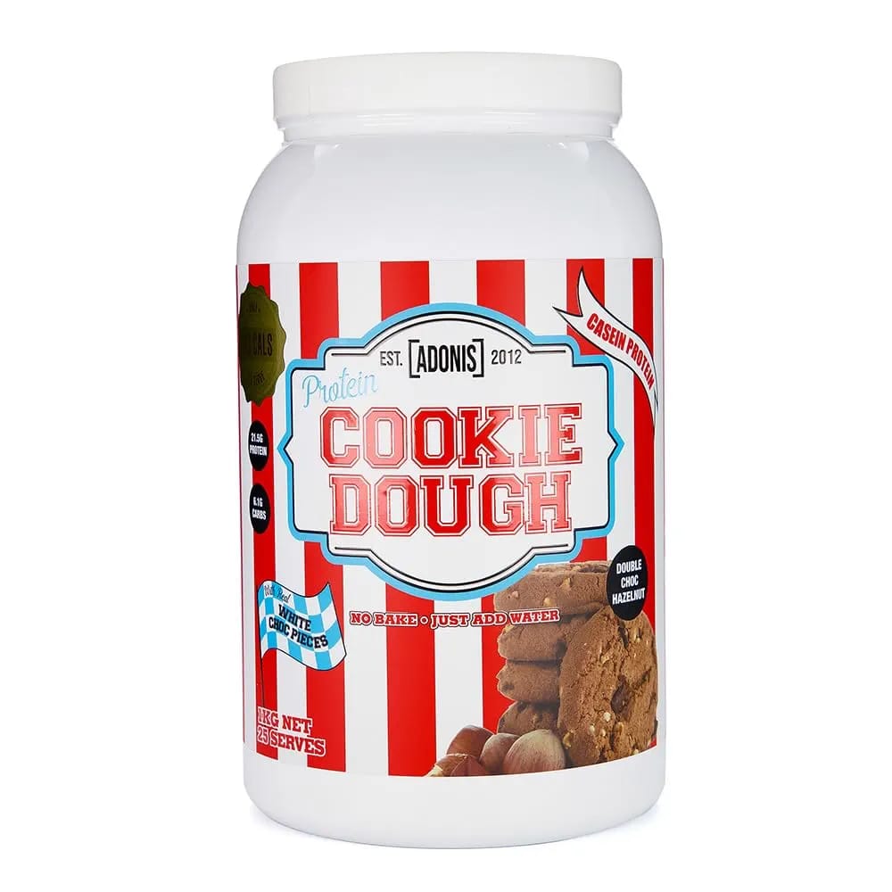 Adonis Protein Cookie Dough Double Choc Hazelnut 1KG Gluten-Free Protein Powder