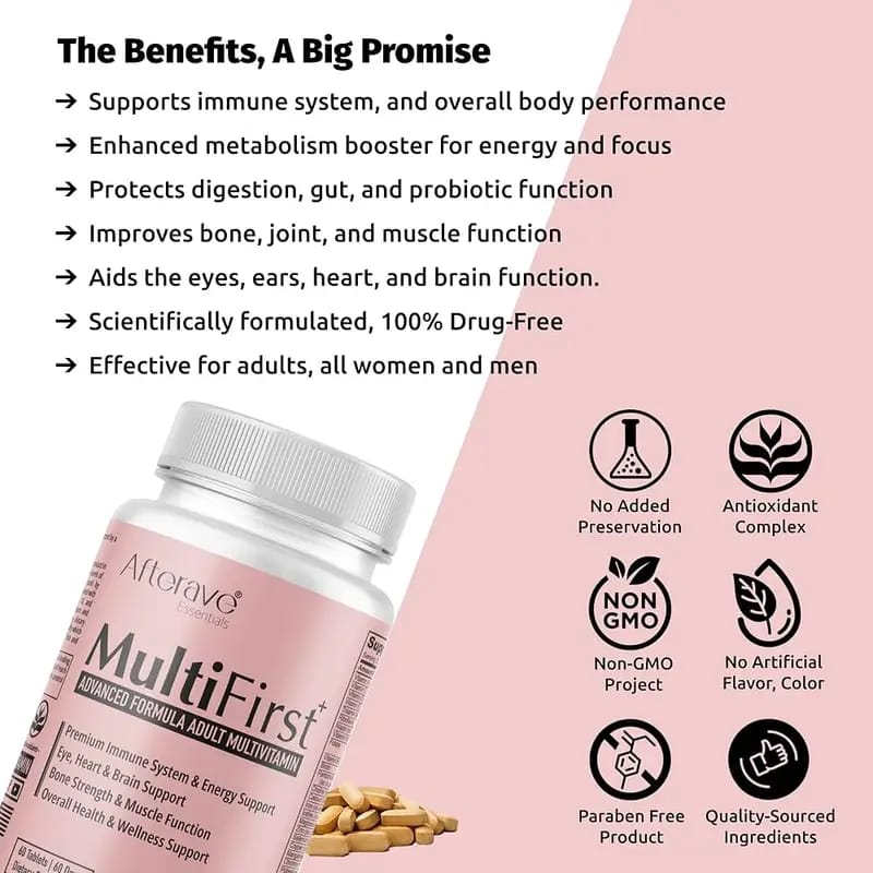 MultiFirst Advanced Formula Adult Multivitamin Daily Immune Energy Wellness Support