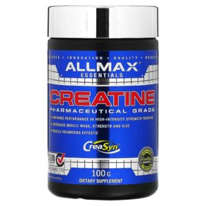 Creatine Monohydrate – Pharmaceutical Grade, Unflavored Powder, 100g (3.53 oz) | Muscle Strength & Performance