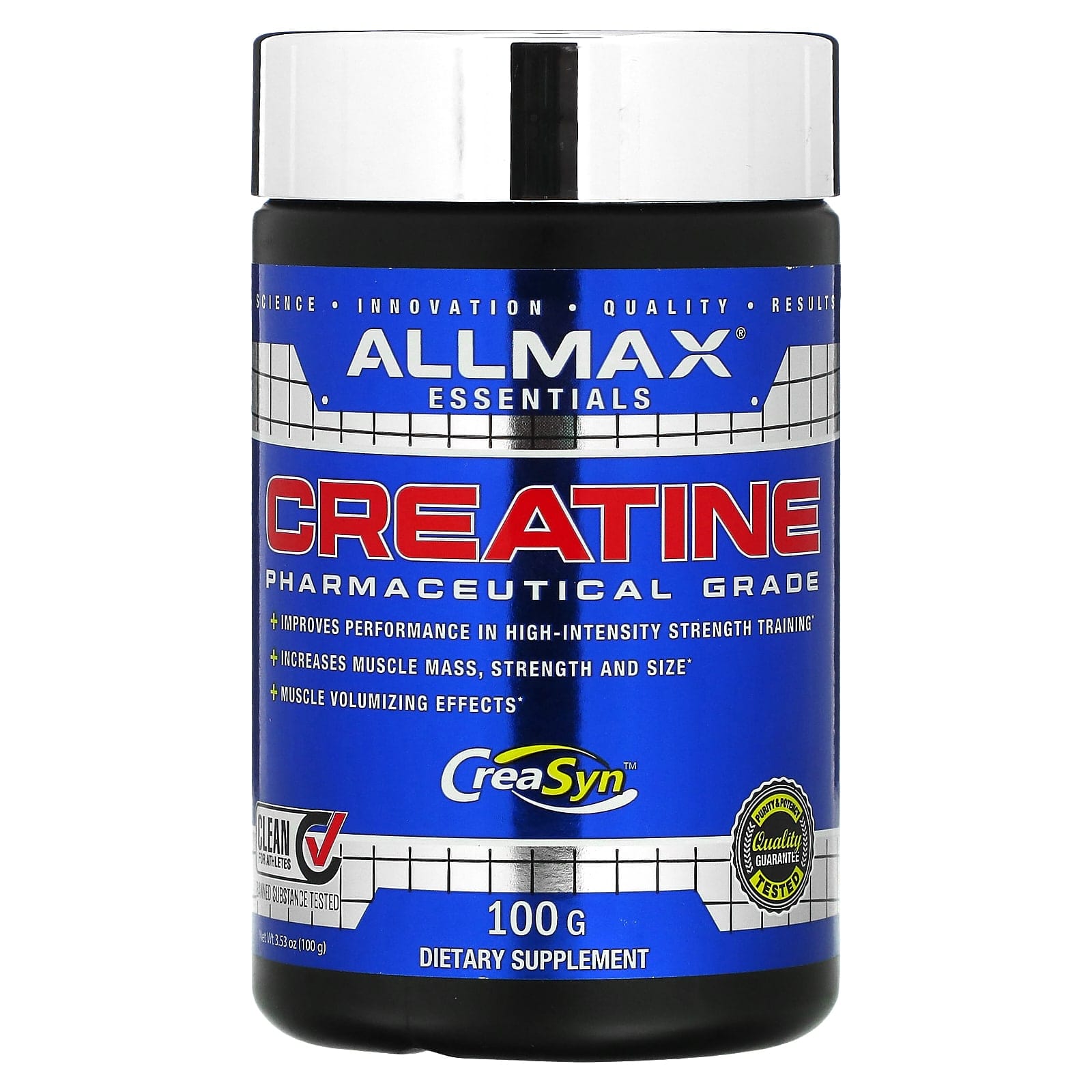 Creatine Monohydrate Pharmaceutical Grade Unflavored Powder 100g (3.53 oz) | Muscle Strength Performance