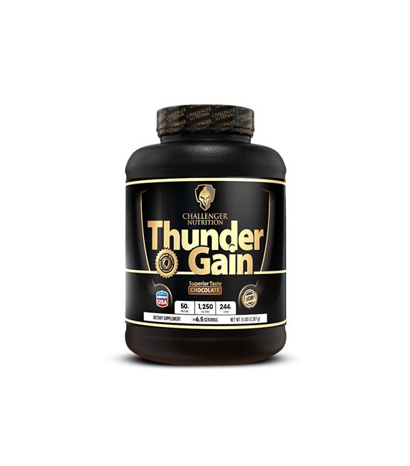 Thunder Gain 5lb Mass Gainer High-Calorie Protein Powder for Muscle Growth Recovery