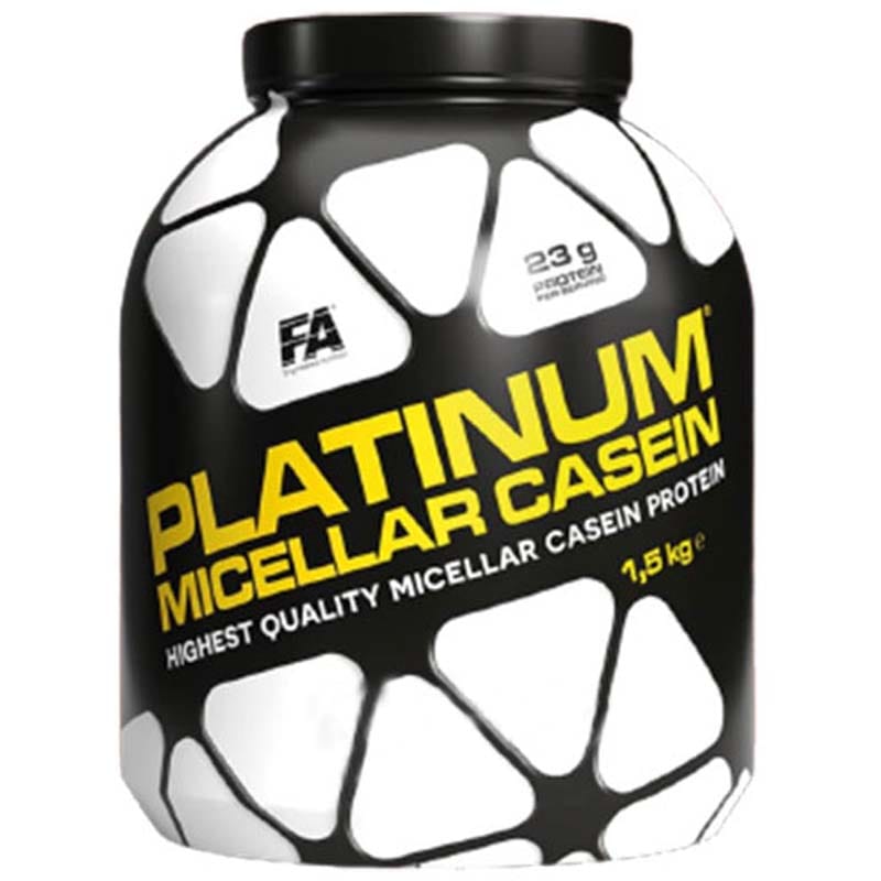 FA Platinum Micellar Casein Slow-Digesting Protein Powder Strawberry Flavor 1.5KG 23g Protein per Serving for Muscle Growth Recovery