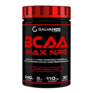 Galvanize Nutrition BCAA Max NRG | Intra-Workout Energy & Recovery Formula | 2:1:1 BCAA Ratio | Supports Muscle Growth, Endurance & Hydration – 400g