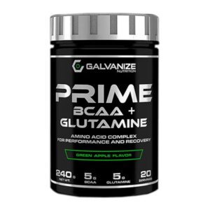 Galvanize Nutrition Prime BCAA + Glutamine | Amino Acid Recovery & Endurance Formula | Muscle Growth Support & Hydration Booster – 400 g Powder