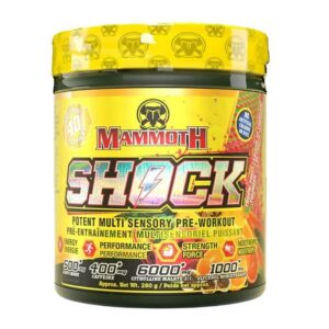 Mammoth Shock – 260g (40 Servings) | Pre-Workout Powder for Energy, Focus & Muscle Pumps
