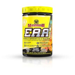 Mammoth EAA9 – 30 Servings Sweet Peach | Full-Spectrum EAA + BCAA for Muscle Recovery & Energy