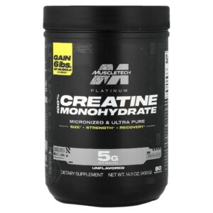 MuscleTech Platinum 100% Creatine – 400g | Strength, Power & Muscle Performance