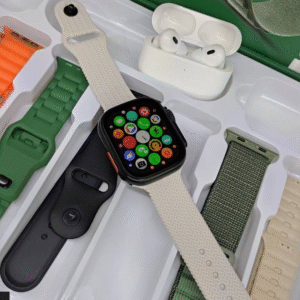 WS-80 Ultra 2 Smartwatch (Black) | Bundle with 7 Straps & Wireless Headphones