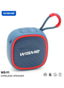 WISME WS-Y1 Portable Bluetooth Speaker | Compact Design Powerful Sound Strap Multi-Functional Controls (Blue)