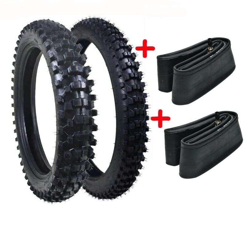 Kugoo Dirt Bike Off-Road Tire Set Front 14 Inch Rear 12 Inch with Inner Tubes
