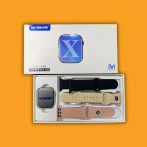 Wisme WS-X10 Smartwatch – 3-in-1 Interchangeable Straps, Fitness & Health Tracking Watch