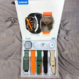 Wisme WS-X20 Ultra 3 Smartwatch – 1.8" AMOLED Display, 10 Straps, Bluetooth Calling, Health & Fitness Tracker, IP67 Waterproof, 10-Day Battery (Unisex)