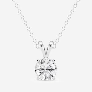 0.75 CTW Round Lab Grown Diamond Split Bail Solitaire Pendant in 14K