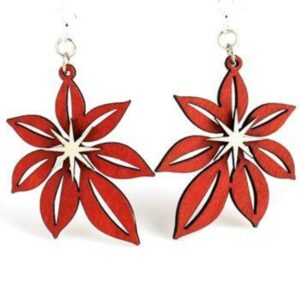 Poinsettia Earrings # 1279
