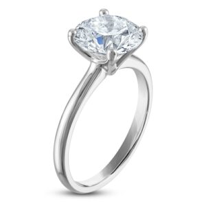 3.50 CTW Round Lab-Grown Diamond Solitaire Engagement Ring in 14K