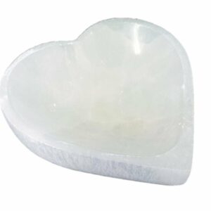 Selenite  Heart Bowl 4"