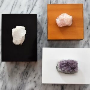 Wooden Boxes with Gemstone on Top