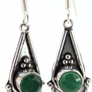 Sparkling Green Cabochon Earrings