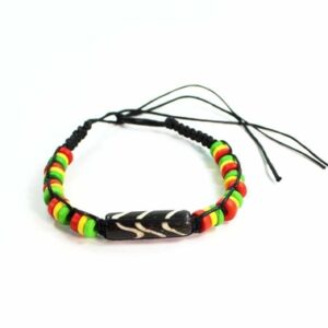 Chevron Pattern & Rasta Vibes Friendship Bracelet