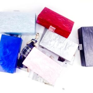 Mother of Pearl Acrylic Box Clutch