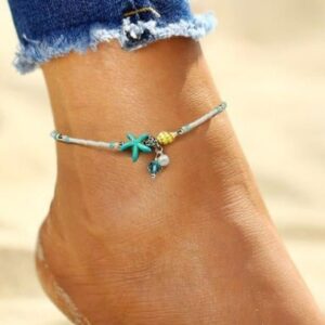 Beach Beaded Starfish Anklet Ankle Bracelet