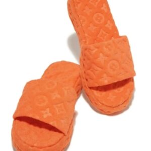 Flower Slides Fur Slippers for Women Orange/Pink/Green/Black