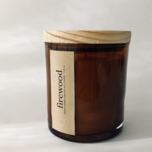 firewood scented candle