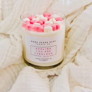 Soy Wax Candle with Hearts