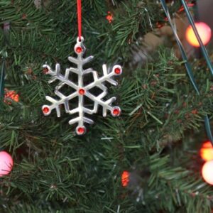 Snowflake Christmas Tree Ornament Decorations Set of 4